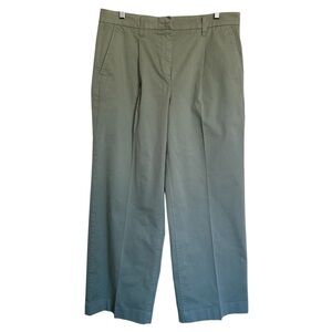 J. Crew Wide Leg Crop Sage Green Pants Size 10P